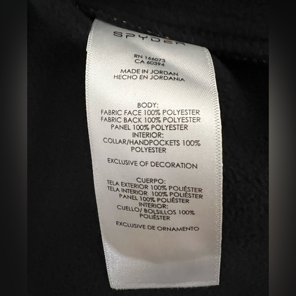 Spyder Mens 1/4 Zip Pullover Black Size Large New with Tags - Picture 8 of 8